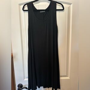 French Atmosphere Black Midi Tank Dress.  XL